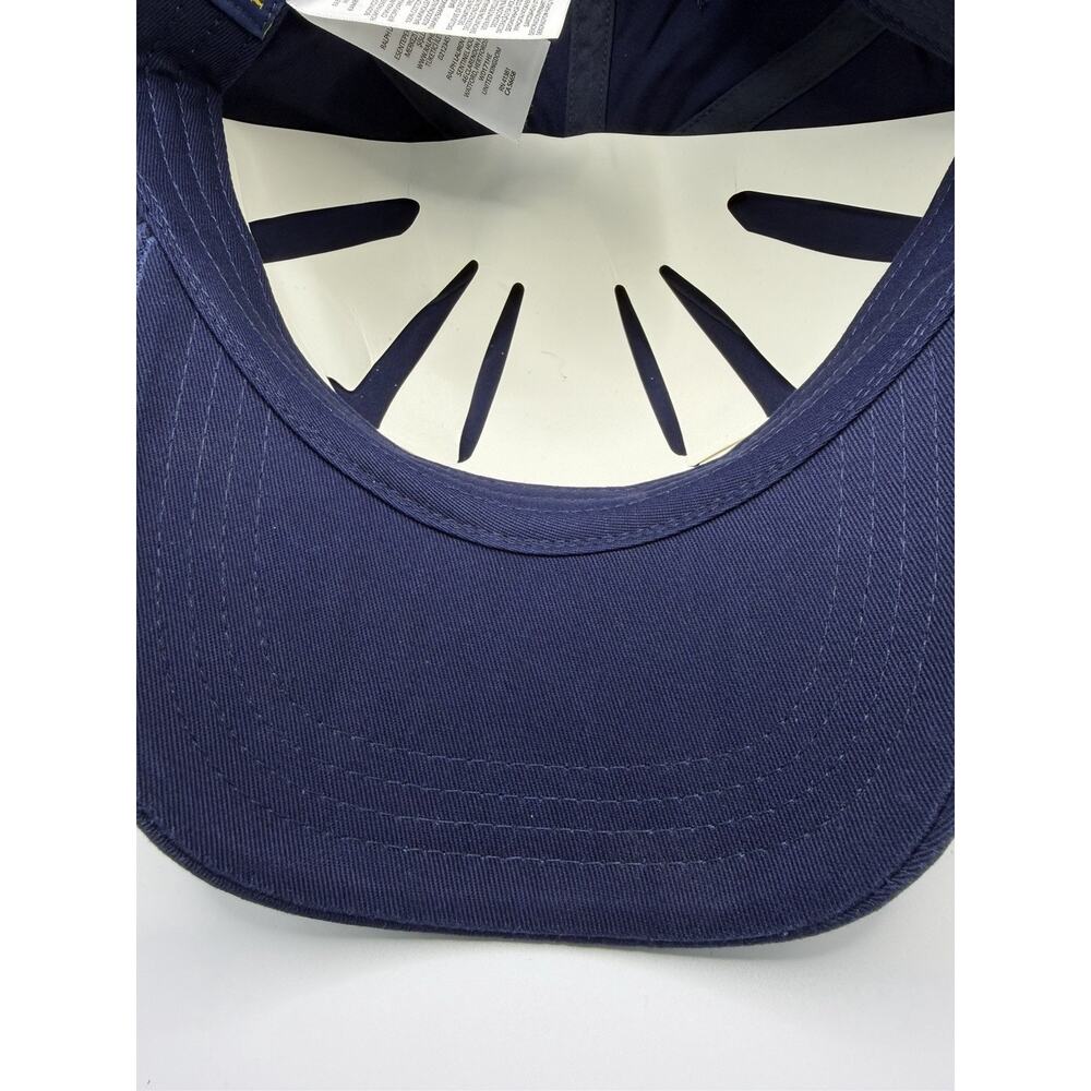 Polo Ralph Lauren Chino Dad Hat Navy Red Pony Adjustable Golf Casual Cap NWOT - Picture 6 of 11